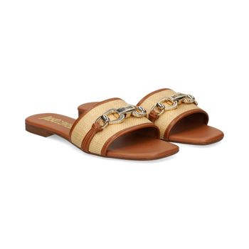 Just Cavalli Sandalias Planas Mujer - Beige Talla 40