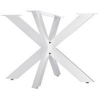 patas de mesa biloxi metal blanco 100x100x71 cm clp