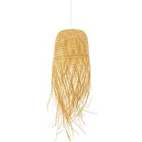 lampara de techo de  bambu - lampara colgante diseno boho bali - thow madera natural