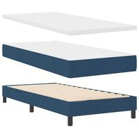 cama box spring con colchon con colchon azul 100 x 200 cm