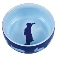 trixie ceramic food bowl for small pets - rabbit 250ml  11cm diameter