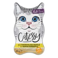 catessy pate para gatos - pollo con sufle de huevo 36 x 85 g - pack ahorro