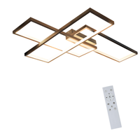 nettlife plafon dimmable 65x47x75cm 3 led techo negras ctrl remoto 65w ilum empotrado