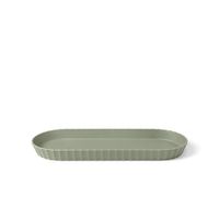 bandeja ovalada opaca en polipropileno verde 375x15 cm