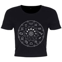 grindstore camiseta zodiac pentagram para mujer