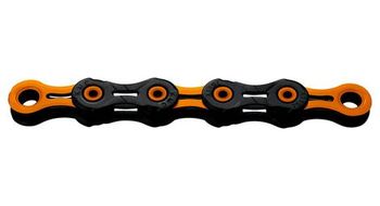 Cadena kmc dlc11 118 link 11v negra naranja