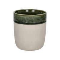 vaso de gres verde oscuro h9