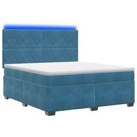 cama tapizada 144x200x1405 cm  - azul