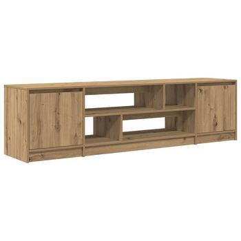Mueble Tv | Mueble De Salón | Mesa De Tv Artisan Roble 188,5x41x50 Cm Madera De Ingeniería