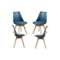 pack 4 sillas synk basic de polipropileno 825353 cm - azul petroleo
