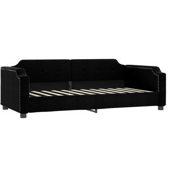 Sofá Cama Sin Colchón Tela Negro 90x200 Cm Vidaxl