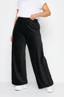 yours pantalones anchos negros de pana mujer curvy y tallas grandes yours