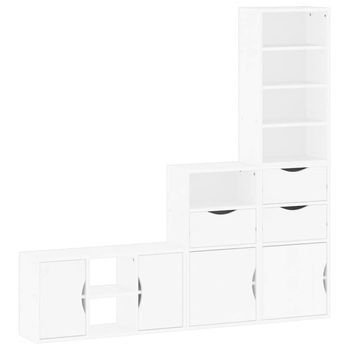 Muebles De Tv 4 Uds. Con Almacenaje 