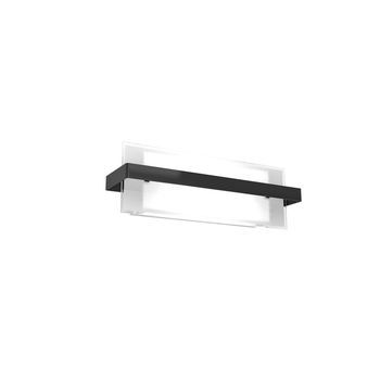 Aplique De Pared Toplight Cross De 2 Luces Con Casquillo E27, Estructura En Blanco Y Negro, Diseño Moderno 44x12x15cm