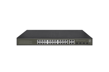 SWITCH SEMIGESTIONABLE LEVEL ONE HILBERT 24P POE 10/100/1000 380W +4P SFP COMBO 10/100/1000 CARCASA