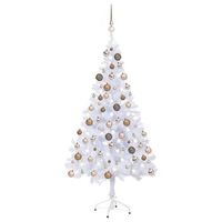 arbol de navidad artificial con luces y bolas 380 ramas 150 cm vidaxl