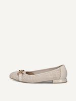 caprice ballerina white made of leather and synthetic with trapeze heel size 37