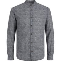 jack  jones camisa manga larga 12220414 jjsummer band aop shirt ls s23 navy blazer para hombre