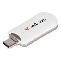 unidad flash usb verbatim 30228 64 gb usb tipo c 32 gen 1 100 mbs blanca