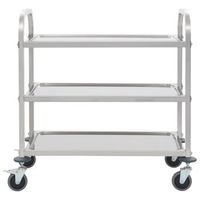 carrito de cocinarestanteria de cocina carrito de servir de 3 alturas 965x55x90 cm acero inoxidable