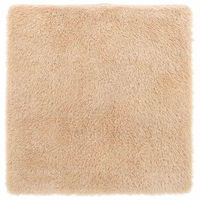 alfombra peluda de pelo largo navarra beige 240x240cm poliester vidaxl