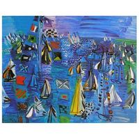 legendarte - cuadro lienzo impresion digital - regata en cowes - raoul dufy - decoracion pared cm 50x60