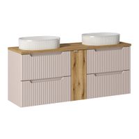 mueble doble lavabo 140cm 4 cajones paneles de melamina y mdf