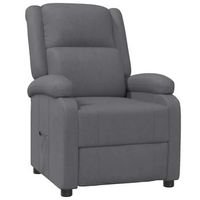 sillon reclinable de cuero sintetico gris cfw686484