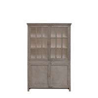 vitrina de madera gris