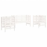 conjunto de muebles de jardin 3 uds  mesa y sillas madera maciza de pino blanco