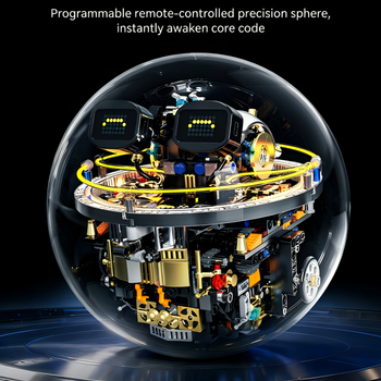 Nuevo Robot de Programación de Ciencia Ficción, Bloques de Construcción Mecánicos, Bola Eléctrica, Juguete Educativo de Rompecabezas para Niños, Regalo de Cumpleaños para Niños