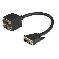 cable divisor dvi-d startechcom 2 puertos 30 cm negro
