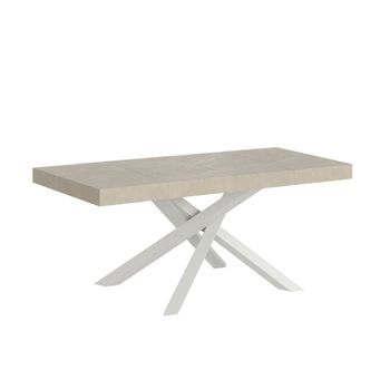 Mesa Extensible 90x120/380 Cm Volantis Premium Estructura Blanca Cachemira