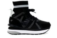 botines de running en tejido elastico black