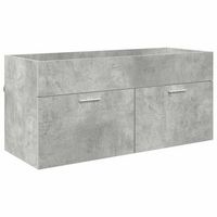 mueble de lavabo gris concreto madera de ingenieria vidaxl