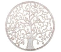 panel de madera artesanal blanco 90x90x25