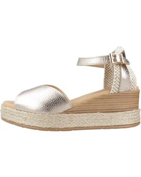 de PITILLOS SANDALIA DE PIEL PITILLOS 10592 METAL CON CUÑA ORO