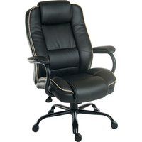 teknik goliath duo bonded leather reclining executive chair - black black