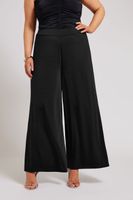 yours london pantalon negro ancho cintura elastica mujer curvy y tallas grandes yours london