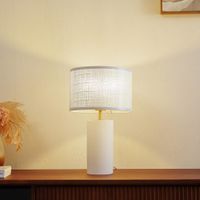 lampara de mesa de vidrio blanco