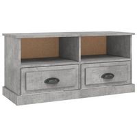 mueble tv  mueble de salon  armario tv madera contrachapada gris hormigon 93x355x45 cm