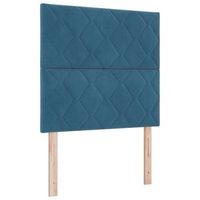 cama box spring led azul oscuro 120 x 190 cm terciopelo vidaxl
