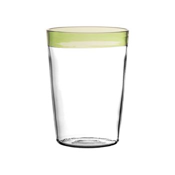 Vaso de agua de vidrio verde h9