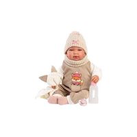 muneca tina recien nacida 44 cm llorona cuerpo de tela con sonido