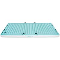manta flotante hinchable 4 plazas 183x310x18 cm azul y blanco