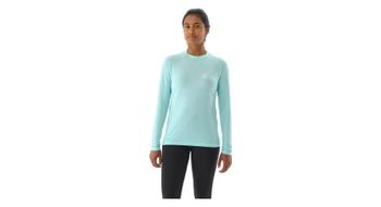 Maillot compressport de manga larga  azul  para mujer