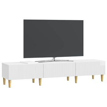 Mueble De Tv | Mueble De Salón | Gabinete De Tv Brillante 147 X 34,5 X 30 Cm Madera De Ingeniería