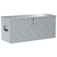caja de aluminio plateado 905x35x40 cm vidaxl