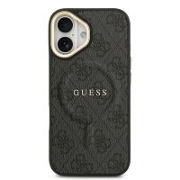 guess funda para iphone 17  carcasa de polipiel negra con magsafe y logo clasico diseno elegante y ajuste preciso