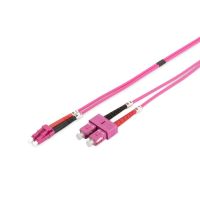 cable de fibra optica multimodo digitus om4 lc a sc de 10 m